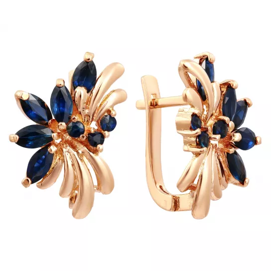 Серьги с сапфиром из золота