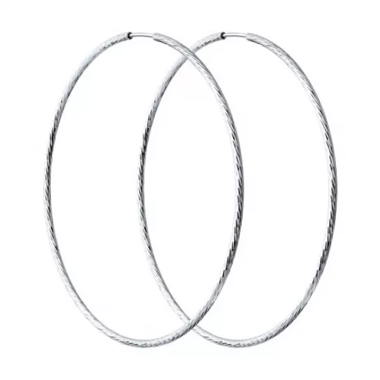 Серьги-конго из серебра