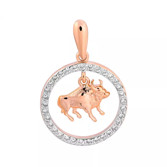 Подвеска с фианитом из золота