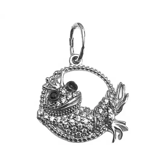 Подвеска с фианитом из серебра