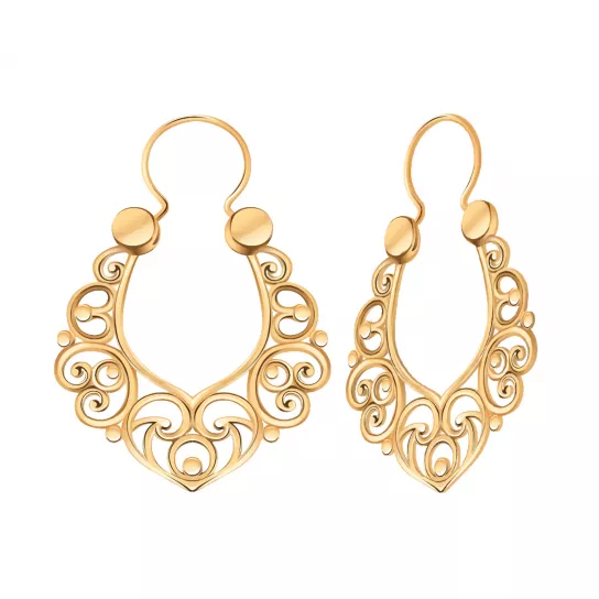 Серьги-калачи из золота