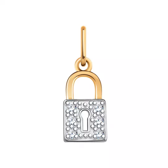 Подвеска с фианитом из золота