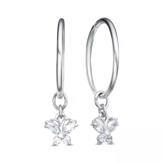 Серьги-конго из серебра