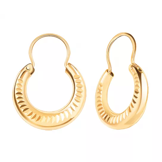 Серьги-калачи из золота