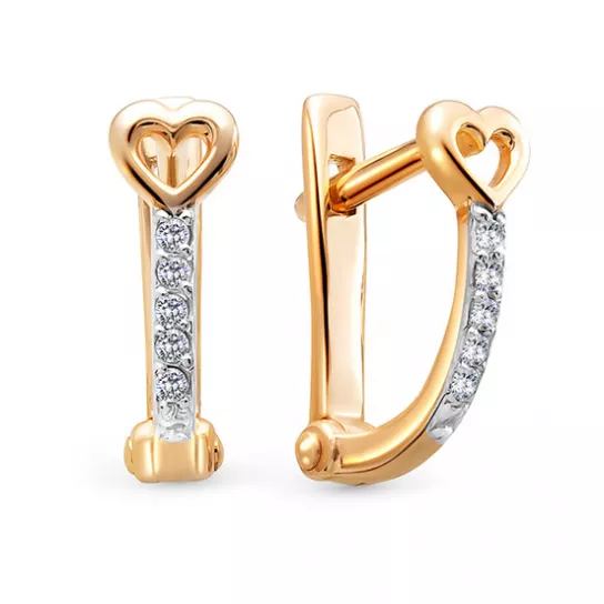 Серьги детские из золота