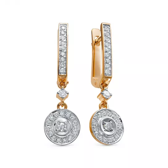 Серьги с бриллиантами из золота