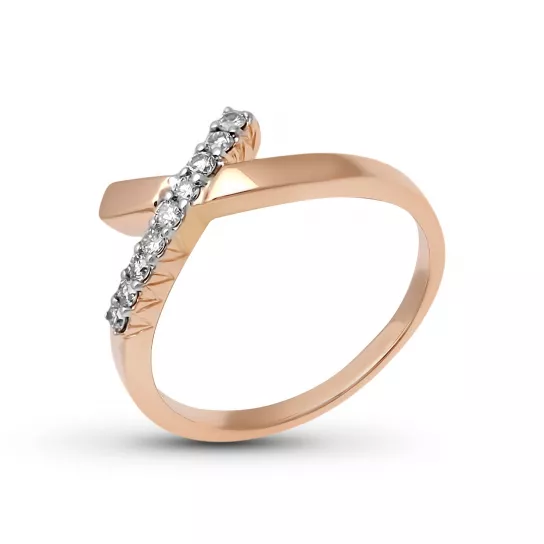 Кольцо с бриллиантами из золота