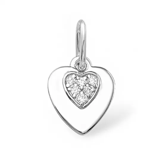 Подвеска с фианитом из серебра