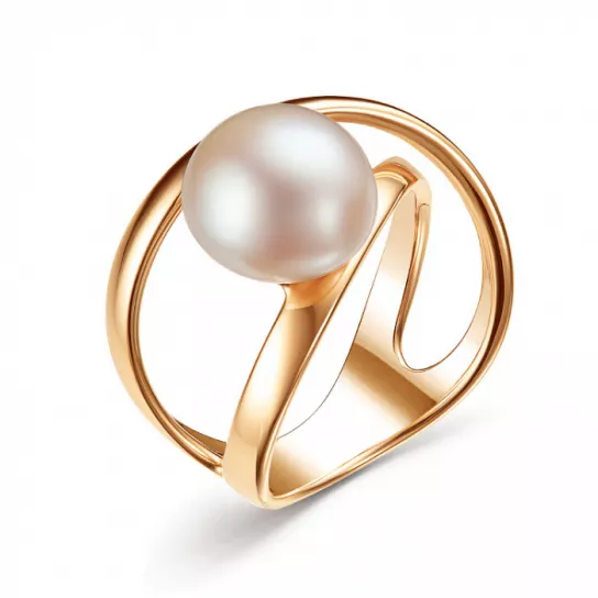 Кольцо с жемчугом из золота