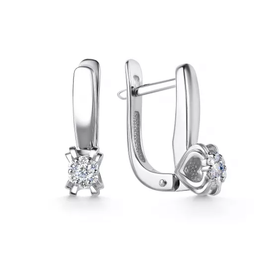 Серьги с бриллиантами из золота