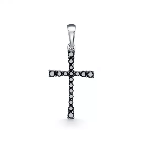 Крест с бриллиантами из золота