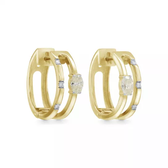 Серьги с бриллиантами из золота