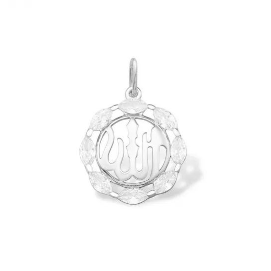 Подвеска с фианитом из серебра