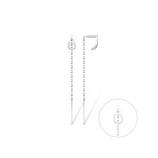 Серьги-продевки из серебра