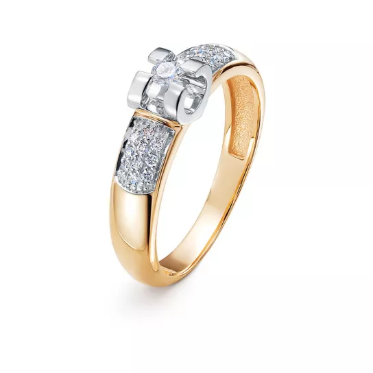 Кольцо с бриллиантами из золота