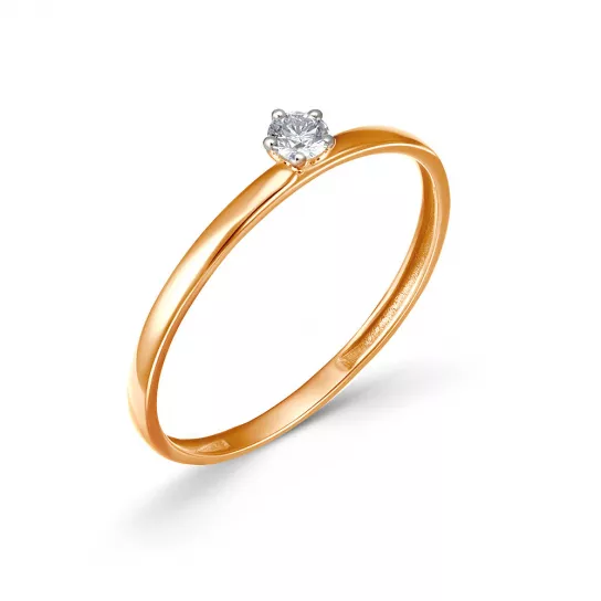 Кольцо с бриллиантами с бриллиантом из золота