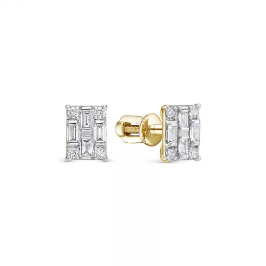 Пусеты с бриллиантами из золота