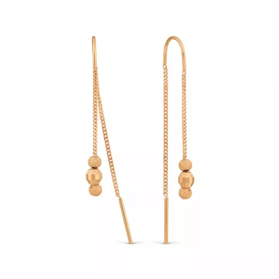 Серьги-продевки из золота