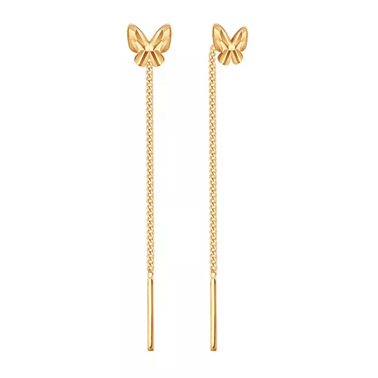 Серьги-продевки из золота