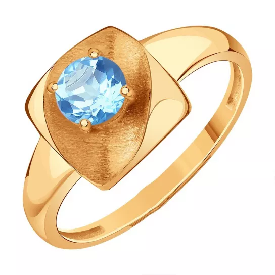 Кольцо с топазом из золота
