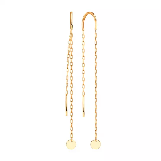 Серьги-продевки из золота