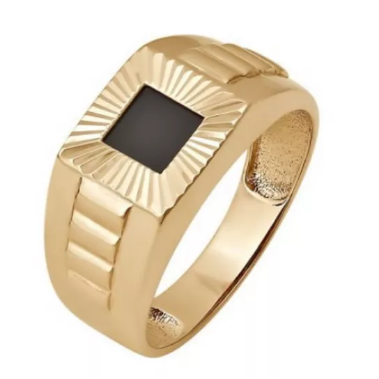 Кольцо с фианитом из золота