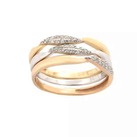 Кольцо с бриллиантами из золота